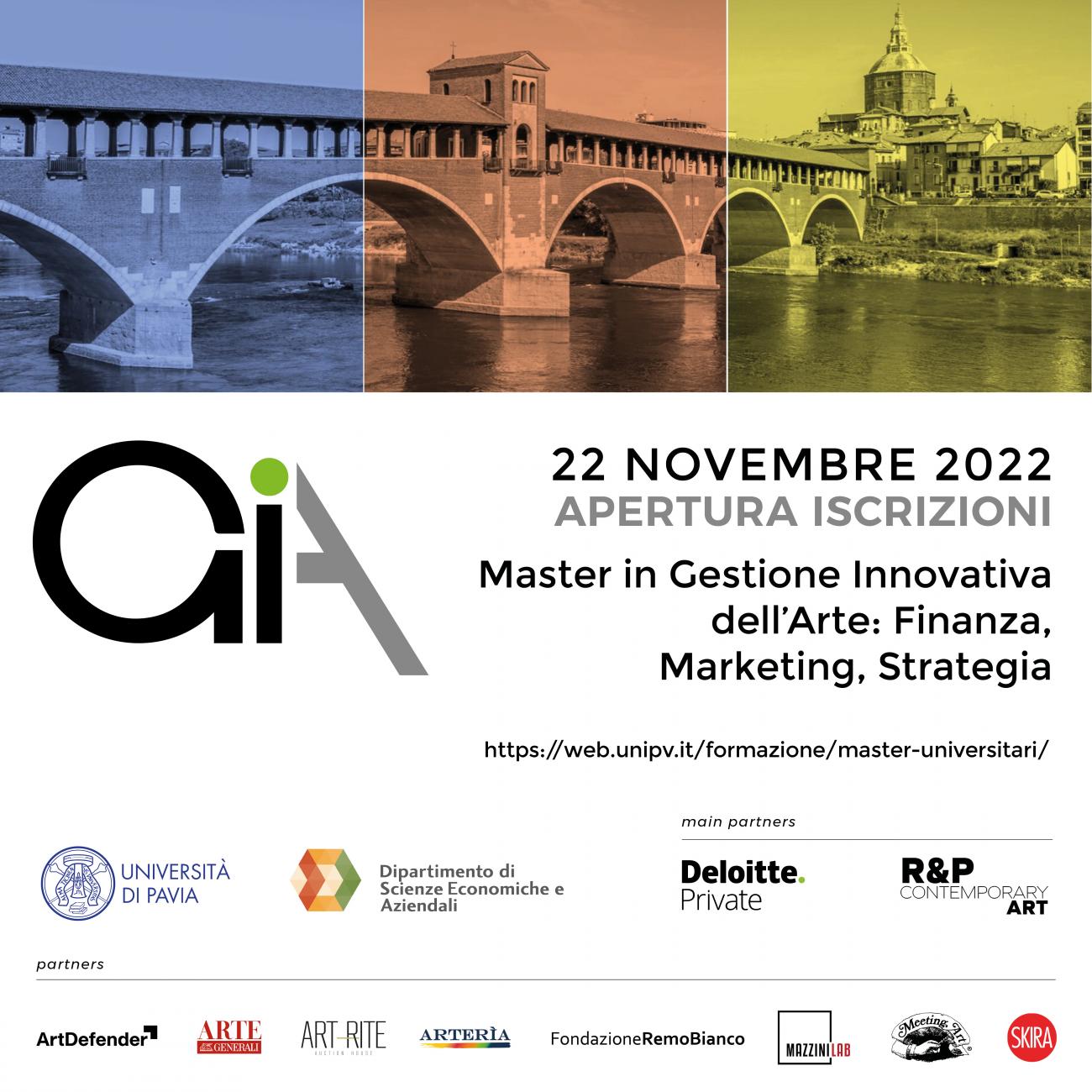 Master Gestione innovativa dell'arte 2022